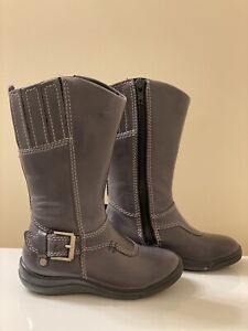 ECCO Girls Imagine 1 High Cut Zip Boots, size 8-8.5, color Titanium, new in box