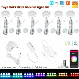 Wifi tuya APP remote control RGB LED Under Cabinet Lighting Dimming Kitchen Kit - Picture 1 of 11