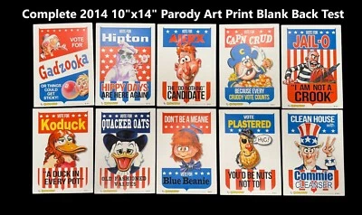 Very Rare 2014 Topps Wacky Packages Parody Art Print Complete 10"x14" Test Set - Image 1 of 4