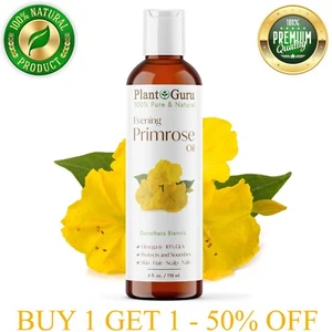 Evening Primrose Oil 4 oz. Cold Pressed 100% Pure Natural Organic Refined - Picture 1 of 9