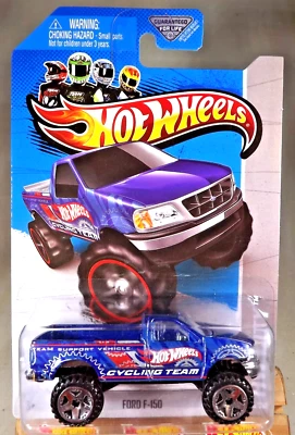 2013 Hot Wheels #45 HW City-HW City Works FORD F-150 Blue w/Chrome ORUT5 Spokes - Image 1 of 4