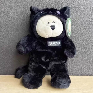 Starbucks China Bearista 2020 Halloween Black Cat Bear Plusth With Tag - Picture 1 of 6