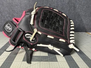 Guante Rawlings 11 1/2 pulgadas LHT lanzamiento rápido softbol WFP115 negro/rosa para mujer - Imagen 1 de 8