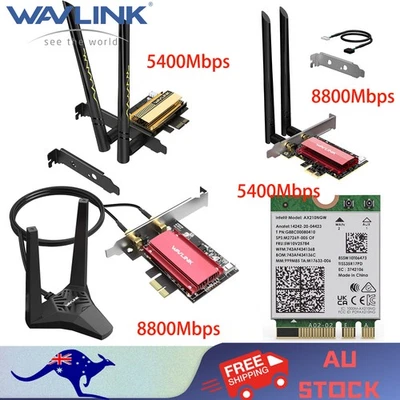 Intel AX210 WiFi Card PCIe WiFi Adapter 5400Mbps 8800Mbps Tri-band M.2 Card BT - image 1 of 4