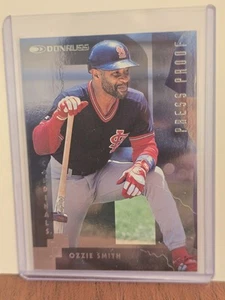 1997 Donruss Press Proof Silver Ozzie Smith #'d /2000 Cardinals Mint - Picture 1 of 3