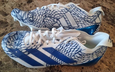 ADIDAS ADIZERO ELECTRIC SNAKE ATTACK MENS FOOTBALL CLEATS, IH8569, WHITE / BLUE - Image 1 of 4