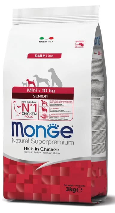 39671 MONGE MANGIME PER CANI MINI SENIOR Kg.3 - Immagine 1 di 1