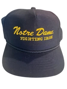 AJD Notre Dame Vintage Cap Hat W/Rope Adjustable SnapBack - Picture 1 of 4