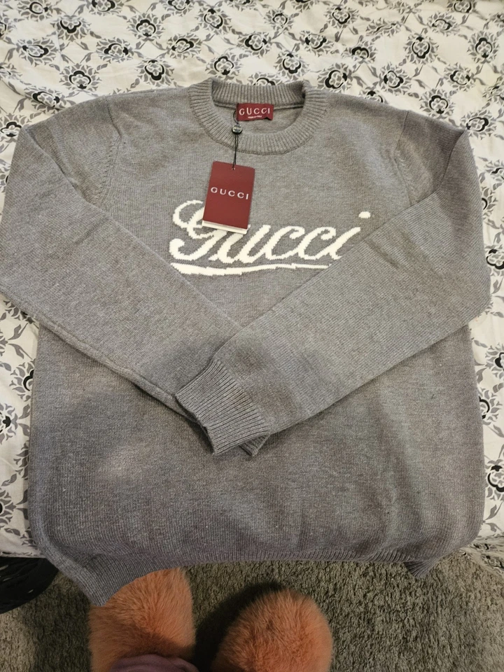GUCCI Cashmere Embroidered Lettered Sweater size：XL - Image 1 of 4