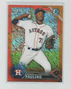 Bowman Cromo 2016 DAVID PAULINO Arancione Scintillante Rifrattore - Foto 1 di 1