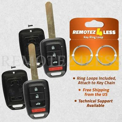 2 For 2013 2014 2015 2016  Honda Accord Remote Shell Case Car Key Fob Cover - Изображение 1 из 4