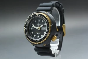 *Near MINT* SEIKO Professional Golden Tuna Diver 7549-7000 Black Quartz Watch - Picture 1 of 10