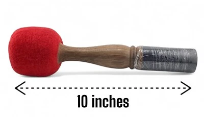 10" Gong Mallet Felted Drum Stick for 6–18" Singing Bowl & Gongs Hardwood Beater - Image 1 of 4