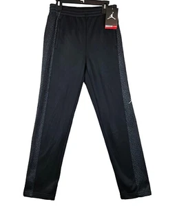NWT Nike Air Jordan Boys Medium Black/Dark Gray Therma-Fit Elephant Print Pants  - Picture 1 of 14