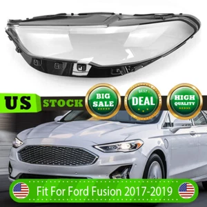 Left Side Front Headlight HeadLamp Lens Shell Cover For Ford Fusion 2017-2018 US - Picture 1 of 9