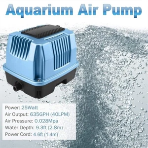 Aquarium Oxygen Air Pump 40L/M Bubbler Pond Aerator Hydroponics Septic Air Pump - Picture 1 of 9