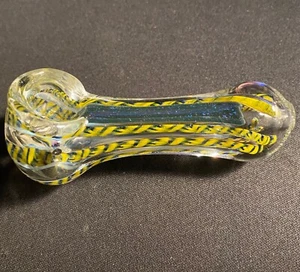 Small Hand-Blown Glass Pipe - Picture 1 of 7