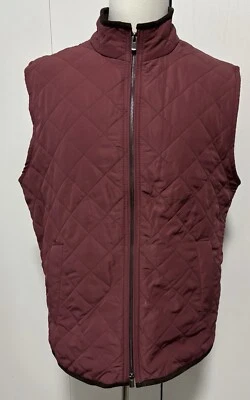 Magaschoni NUEVO Chaleco Acolchado Rojo Borgoña Para Mujer Talla L Grande Nuevo Con Etiquetas Foto 1 de 4