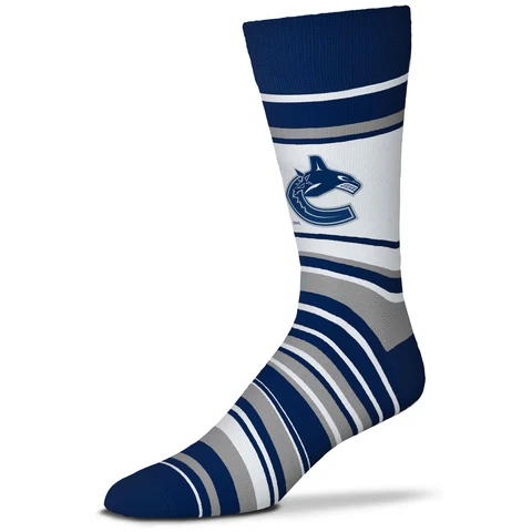 Unisex For Bare Feet Vancouver Canucks Mas Stripe Crew Socks Cover