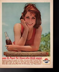 Pepsi-Cola "Now It's Pepsi-For those Who Think Young" Magazine Ad 1963 - Picture 1 of 1