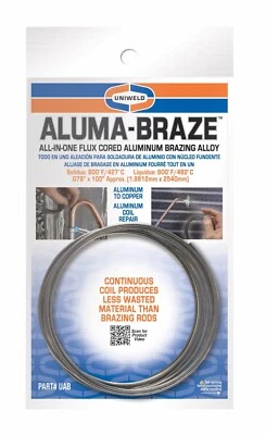 Uniweld UAB Aluma-Braze™ todo en uno con núcleo fundente aleación de soldadura fuerte de aluminio Foto 1 de 2