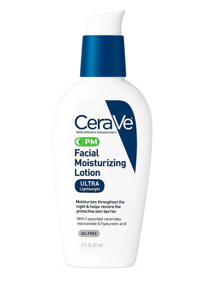 CeraVe PM Facial Moisturizing Lotion Ultra Lightweight 3oz - Image 1 of 1
