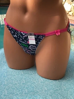 BIKINI VINTAGE NUEVO CON ETIQUETAS FLIRTITUDE 💝 5/S CUERDAS 💝 💝 NYLON TÁCTIL (1) Foto 1 de 4