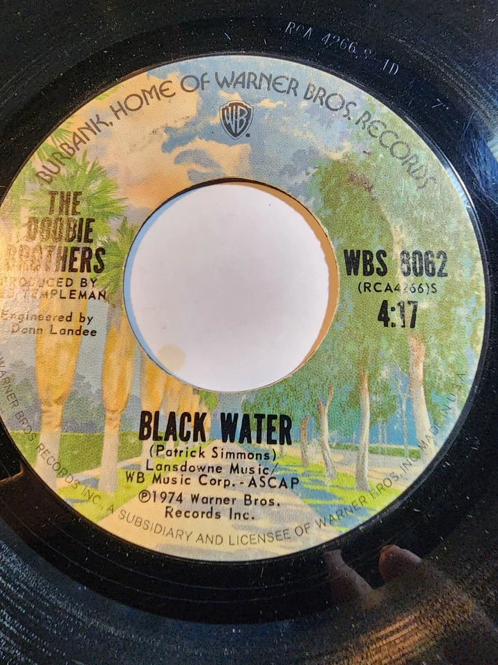 DOOBIE BROTHERS - BLACK WATER / SONG TO SEE YOU THROUGH  45 RPM  1974 VG F271 - Image 1 of 1