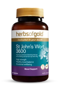 HERBS OF GOLD -ST JOHNS WORT 3600 EXTRA STRENGTH - STRESS AND ANXIETY RELIEF - Picture 1 of 5