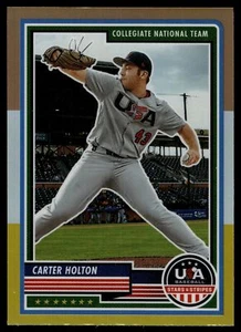 2023 Panini Stars & Stripes CARTER HOLTON BRONZE SILVER & GOLD PRIZM #70 - Picture 1 of 2
