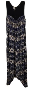 Lucky Brand Women's Size Small Multi-Color Crochet Neck Sleeveless Maxi Dress  - Picture 1 of 4