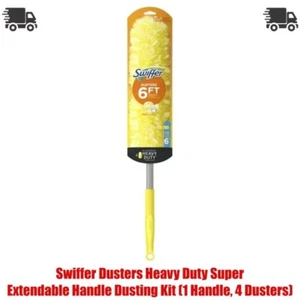 Swiffer Dusters Heavy Duty Super Extendable Handle Dusting (1 Handle, 4 Dusters) - Picture 1 of 10