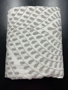 Restoration Hardware Palmette Linen Embroidered Shower Curtain 72x72 - Picture 1 of 9