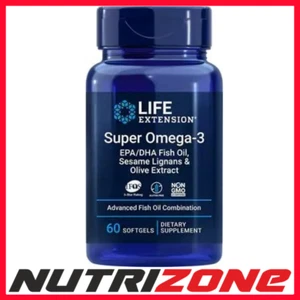 Life Extension Super Omega-3 EPA/DHA with Sesame Lignans & Olive Extract - 6 - Picture 1 of 14