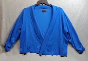 Covington Womens Size XL Royal Blue Open Long Sleeve Sweater - Picture 1 of 7