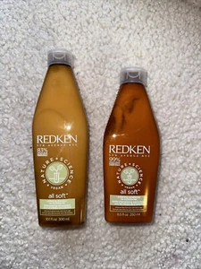 Champú y acondicionador DUO Redken All Soft Nature + Science 10,1 oz 8,5 oz nuevo - Imagen 1 de 1