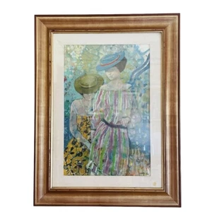 Giuseppe GIORGI elegante dipinto olio su tela impressionismo anni 80 - Imagen 1 de 5