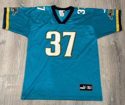 Vtg Jacksonville Jaguars Jersey Lake #37 Puma Brand Youth Large 14-16 Rare - Image 1 of 4