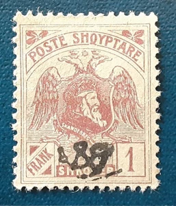 ALBANIA 1920 1F MH Posthorn Overprint Mi 81I Scott 134 VF 7497 - Picture 1 of 2