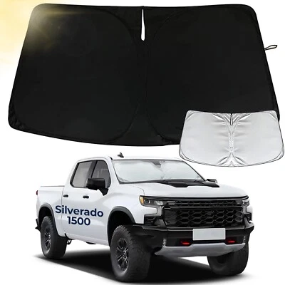 Windshield Sunshade for Chevrolet Silverado 1500 2014-2025， Front Window Cover - Image 1 of 4