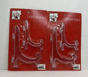 2 Packungen Klar Acryl Verstellbar Faltbar Display Staffelei, 6,5" Höhe x 4" Tiefe & 4,5" x 3 - Bild 1 von 2