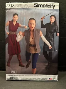 Simplicity fantasy Warrior Star Wars Jedi Costume Pattern 8718 WMS Size 6-14 UC - Picture 1 of 2