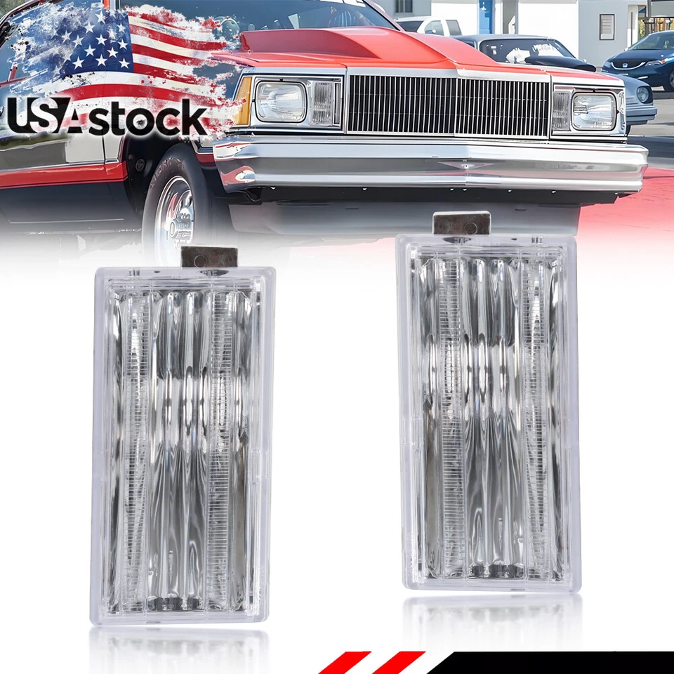 2 luces de giro delanteras transparentes para estacionamiento para Chevy El Camino/Malibu 1978-1979 Foto 1 de 4