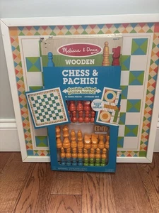 Melissa & Doug Holz Schach und Pachisi Brett Neu 17. 5 x 17,5 Zoll - Bild 1 von 7