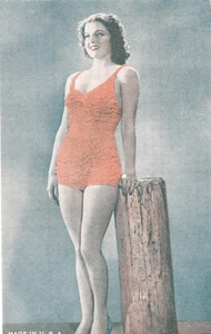 ANN SHERIDAN -hollywood STAR 1930s "bathing beauty" PIN-UP arcade/exhibit card - Picture 1 of 2