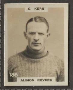 PINNACE FOOTBALL-BLACK OVAL BACK-#0188- ALBION ROVERS - G. KERR  - Picture 1 of 2