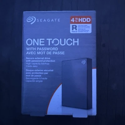 Seagate One Touch 4TB External Hard Drive With Password Protection - Space Grey - Image 1 of 2