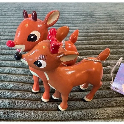 Juego de adornos de reno nariz roja de Rudolph el departamento de Clarice y Rudolph 56 Foto 1 de 4
