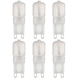 6X Lámpara LED Zócalo Pin 2,5W = 19W G9 Mate 180lm Blanco Cálido 2700K 200° - Imagen 1 de 2