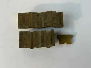 35 Vintage Messing Druckpresse Buchdruck Satz Buchstaben Stempel Platten Nummer - Bild 1 von 14